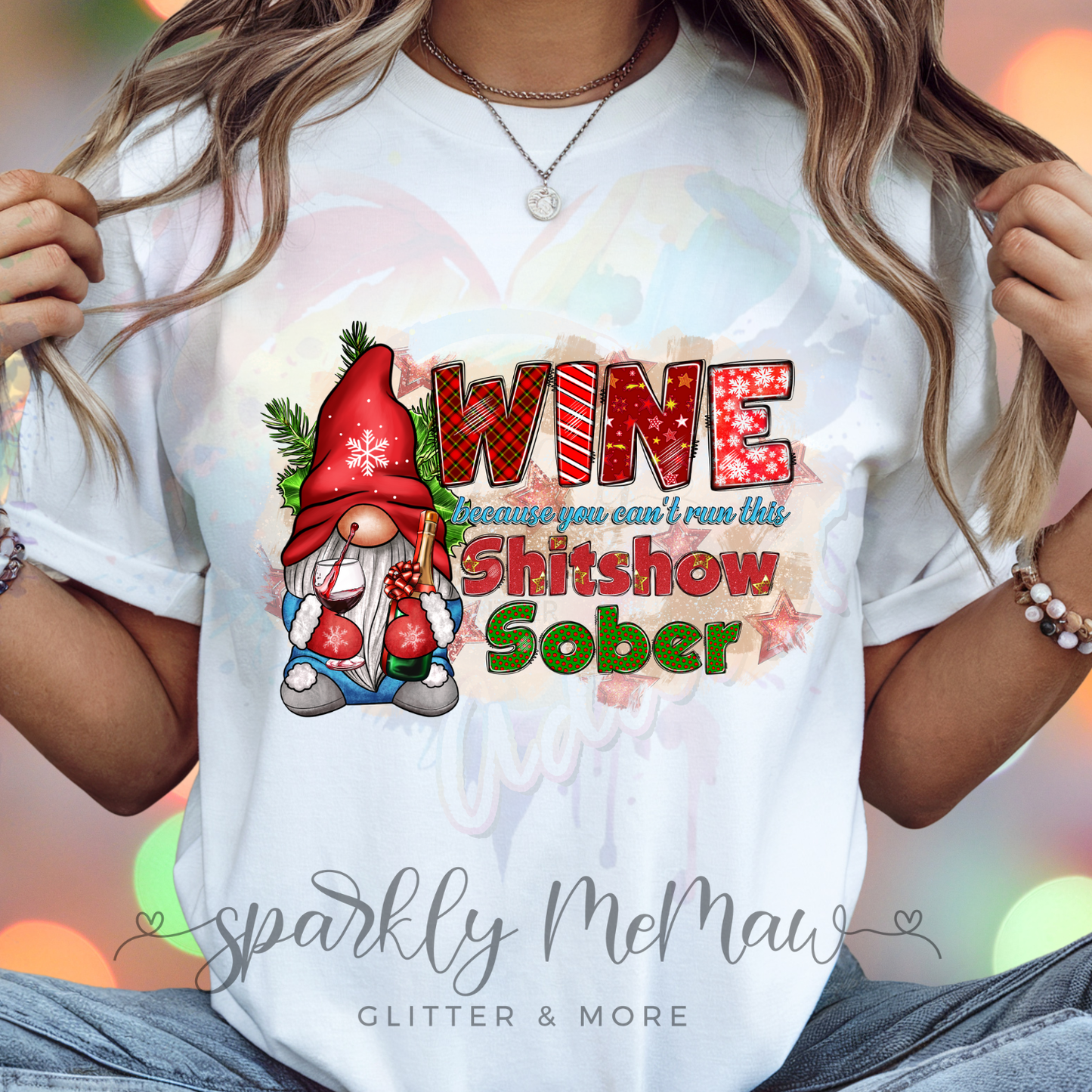 Wine gnome DTF Transfer