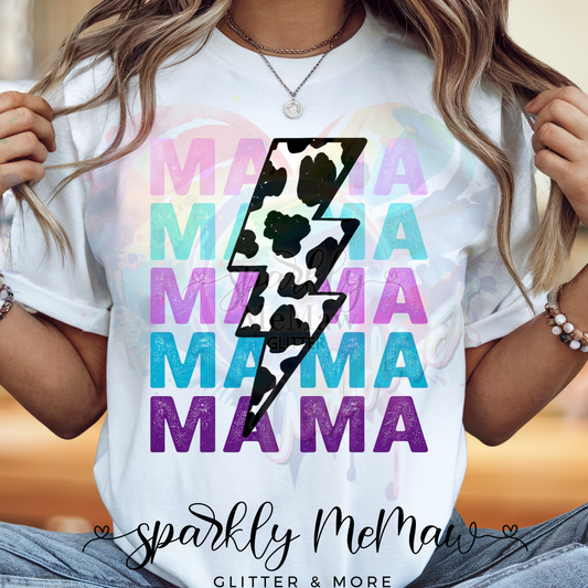 Mama Lightening Ready to Press DTF Transfer (Fabrics only)