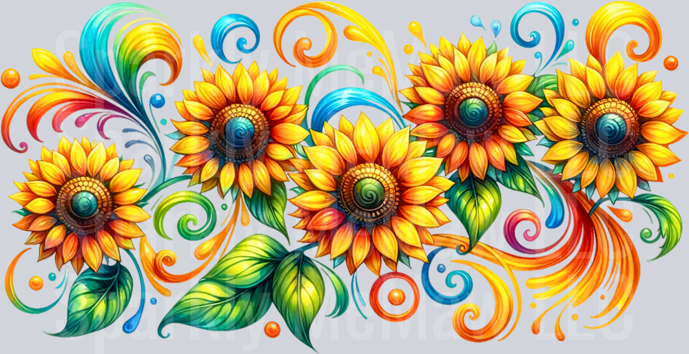 Sunflowers1 16 oz UV DTF Wrap