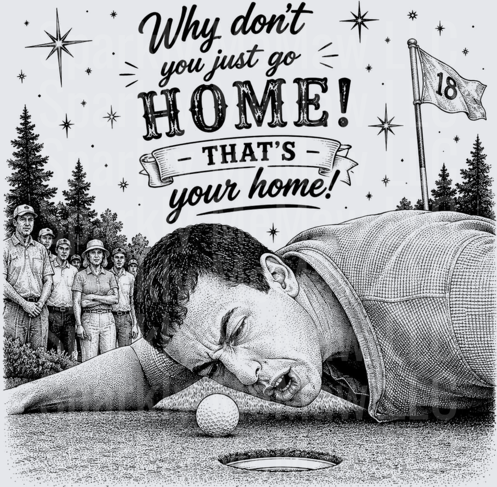 Happy Gilmore Golf Quote UV DTF Decal