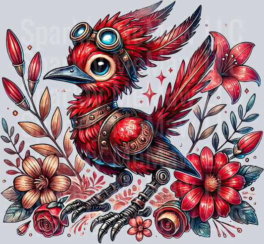 Red Road Runner SteamPunk UV DTF Decal 18