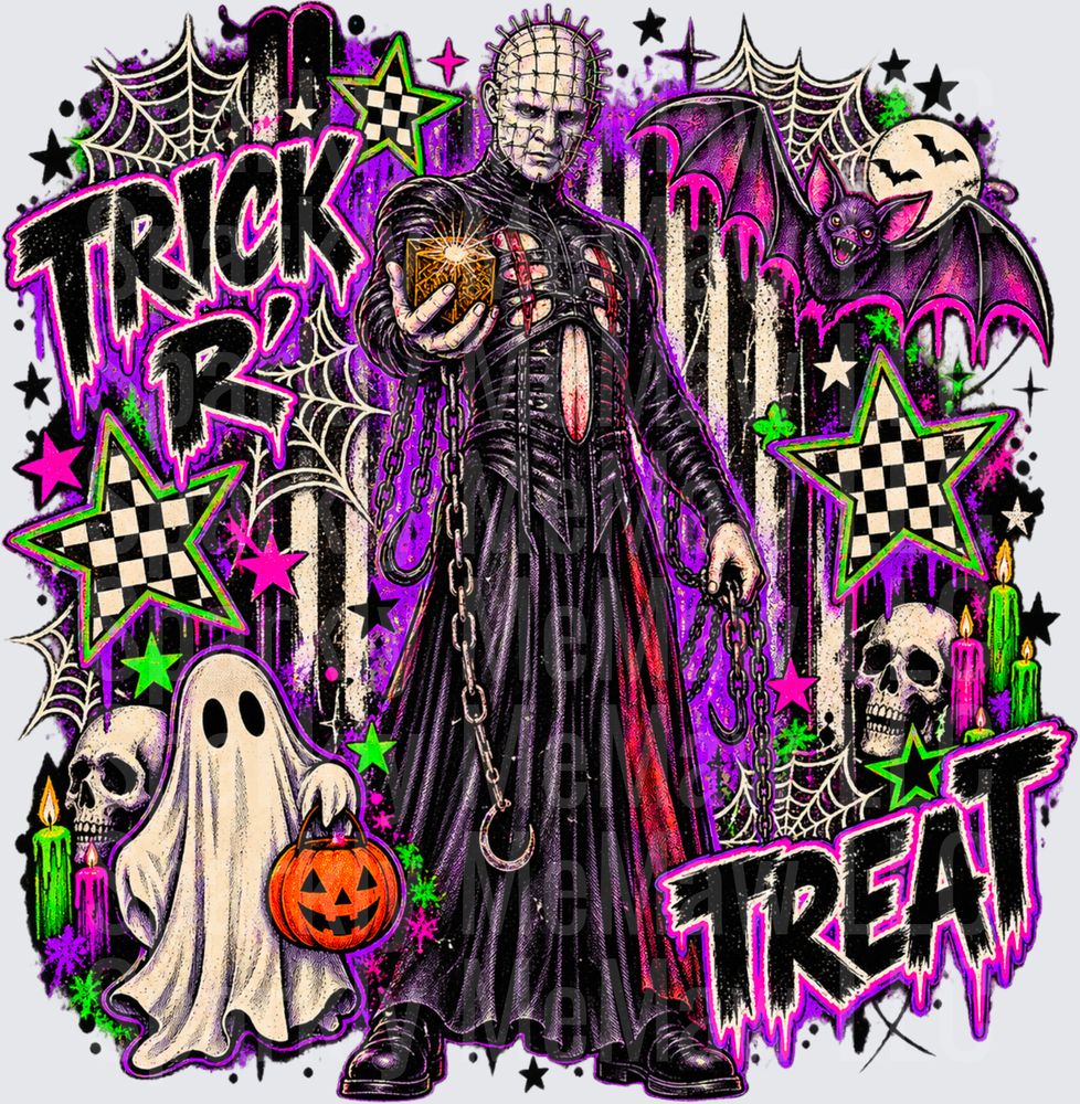 Pinhead Trick R Treat Halloween UV DTF Decal