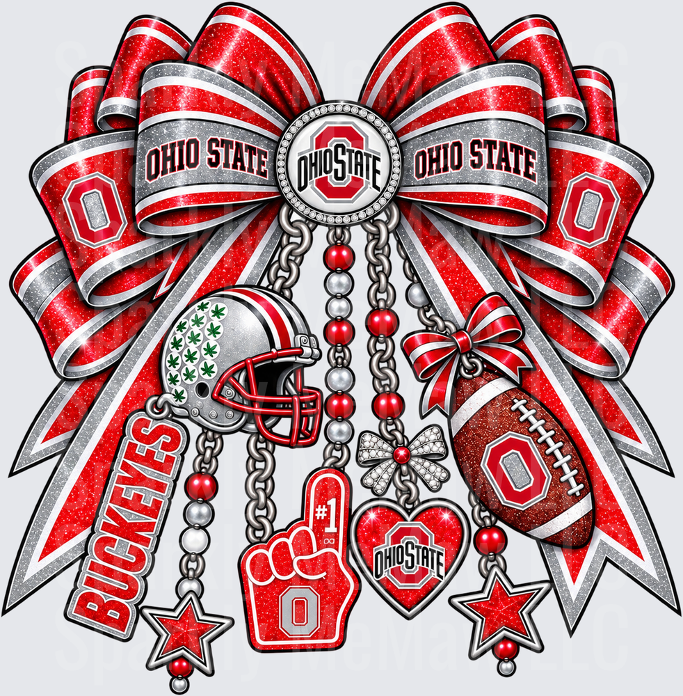 Ohio State Buckeyes Bow is a UV DTF Decal
