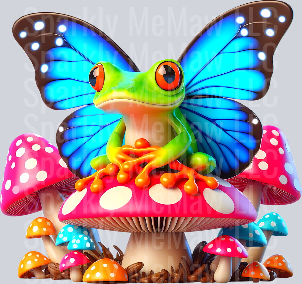 Mushroom Froggy UV DTF Decal