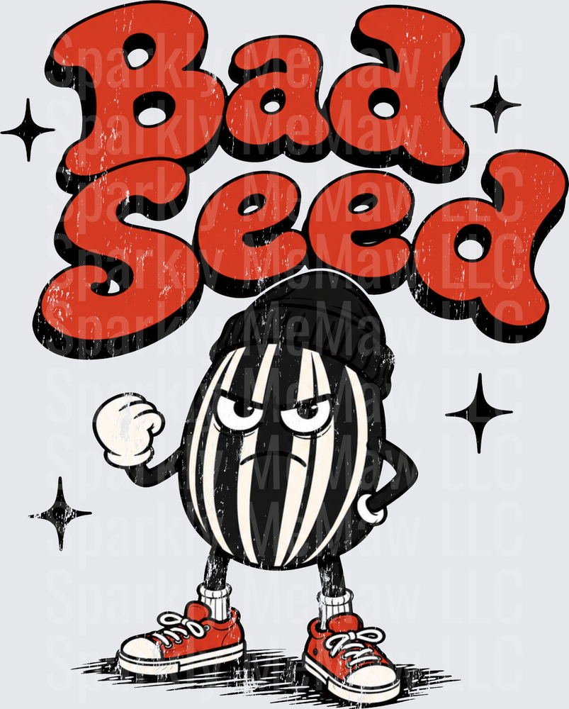 Bad Seed Grumpy Character UV DTF Decal