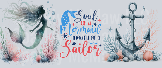 Soul of a Mermaid 16 oz UV DTF Wrap