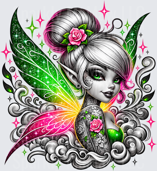 Tattooed Tinker Bell Fairy UV DTF Decal