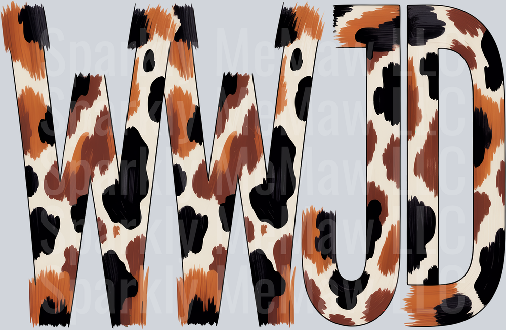 MAMA Leopard Print Letters UV DTF Decal