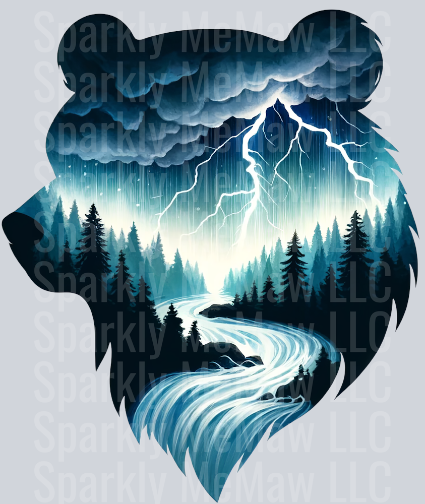 16 Landscape Bears Clip Art Decal