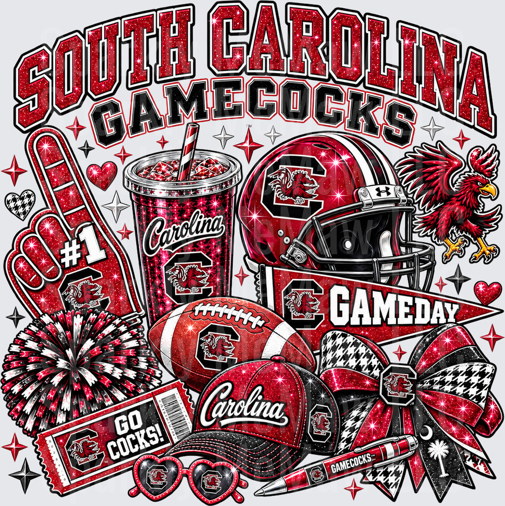 South Carolina Gamecocks Game Day UV DTF Decal