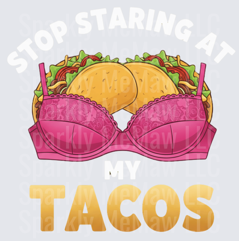 Funny Taco Bra Pink Lingerie Food Pun UV DTF Decal