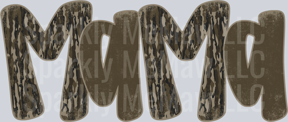 Bottomland camo mama DTF Transfer (Fabrics Only)