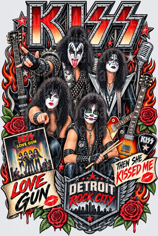 KISS Band Rock Tribute This is a UV DTF Decal