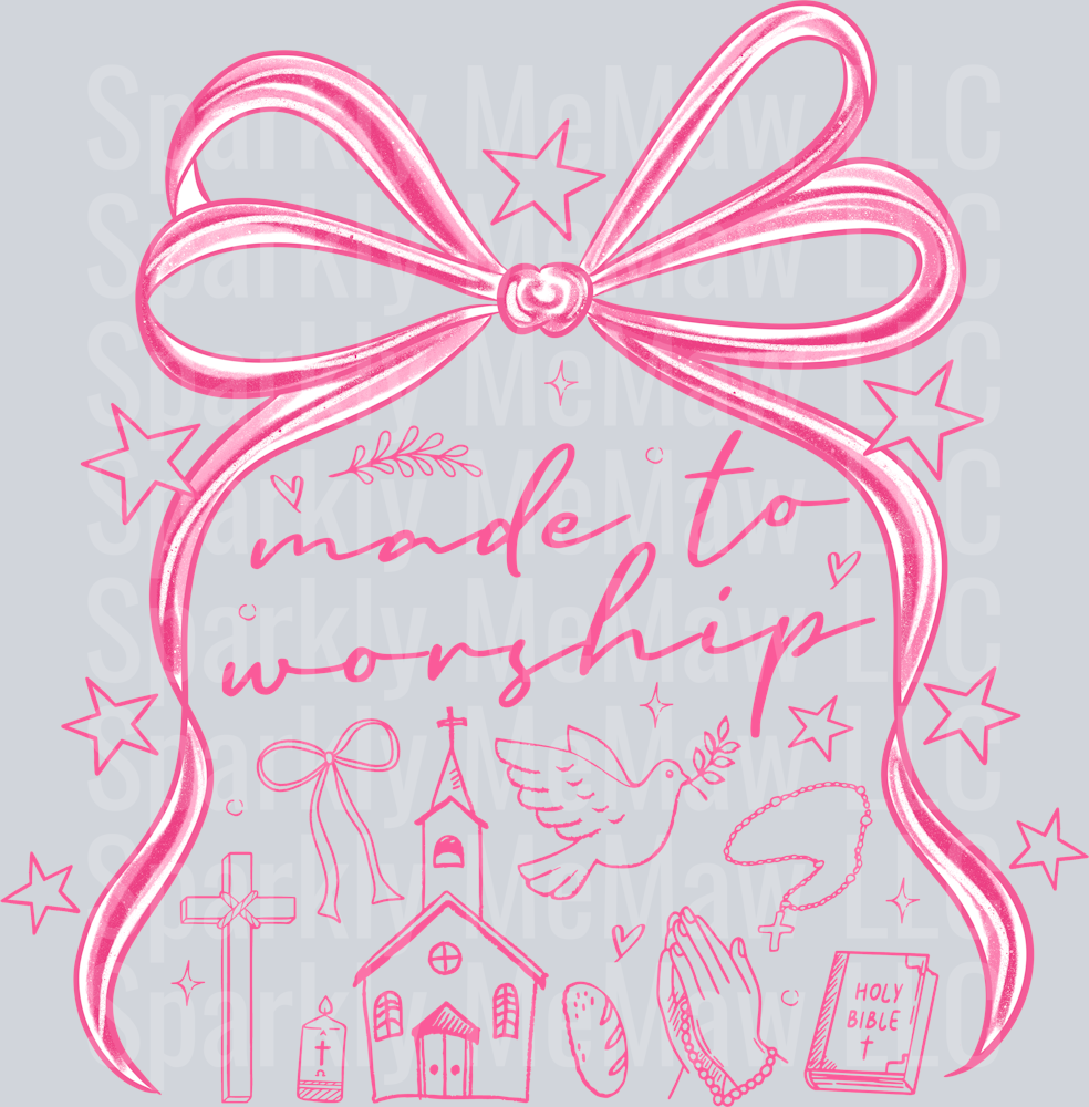 Coquette Made to Worship UV DTF Decal