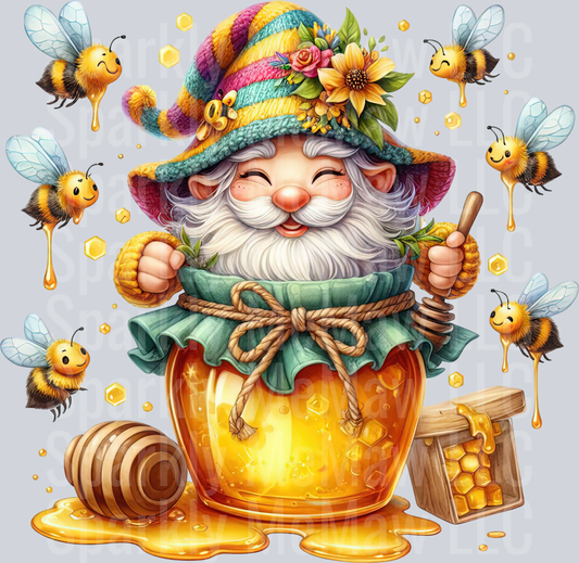 42 Bee Gnome UV DTF Clip Art Decal