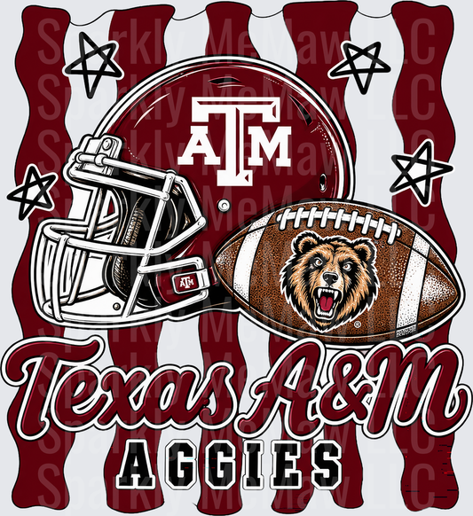 Texas A&M Aggies Football Helmet UV DTF Decal