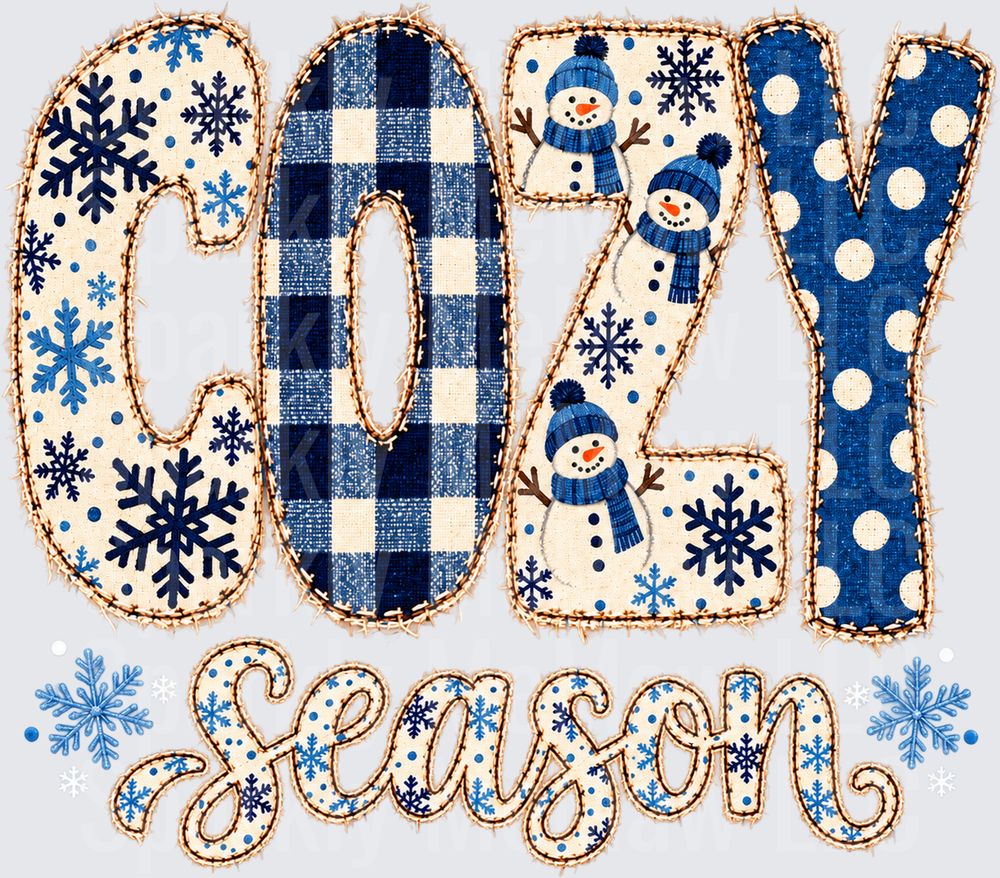 Cozy Season Snowman Winter DTF Transfer for Fabrics