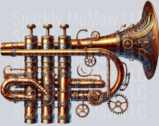 Musical Steampunk UV DTF Clip art Decal 2