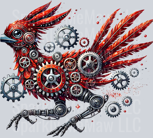 Red Road Runner SteamPunk UV DTF Decal 30