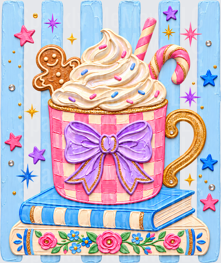 Whipped Hot Cocoa Books is a UV DTF Decal