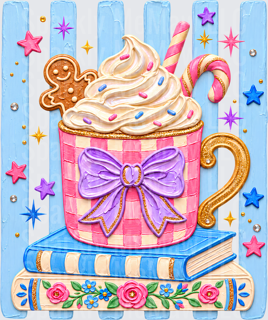 Whipped Hot Cocoa Books is a UV DTF Decal