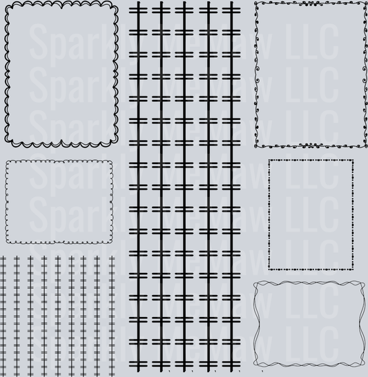 Doodle Patchwork Helper 10x10 UV DTF Sheet