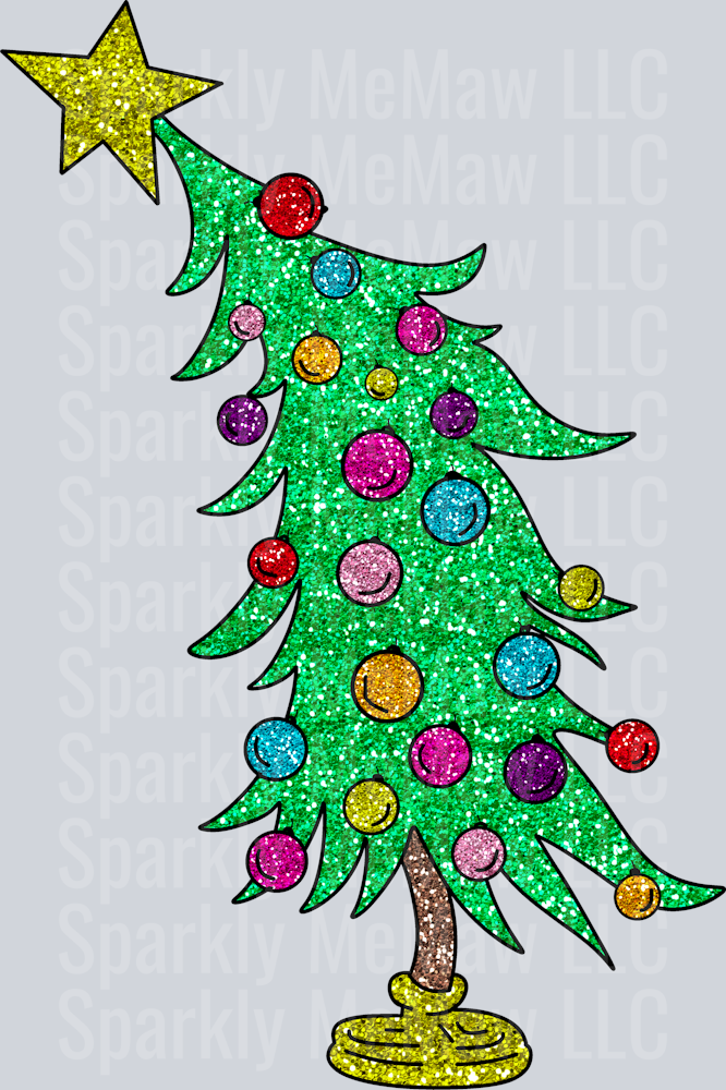 Bling Christmas tree  UV DTF Decal