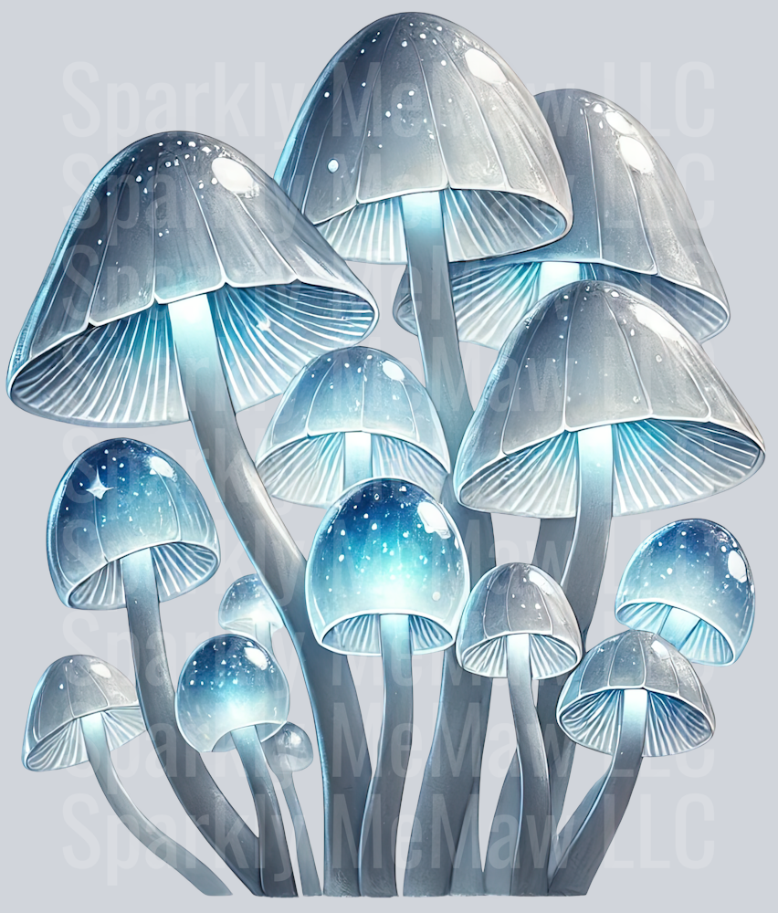 Fantasy Mushroom UV DTF Clipart Decal 5