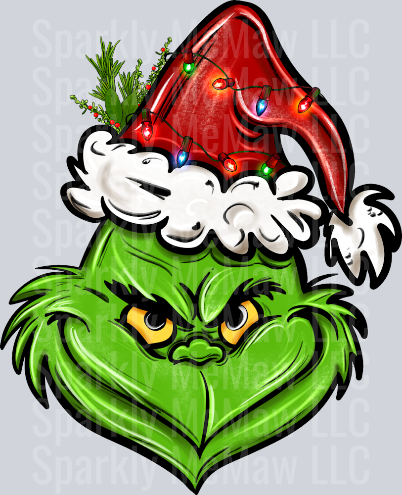 G r i n c h_face_ UV DTF Decal