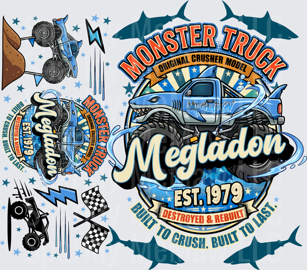 Megladon truck Wrap Set 10 inches