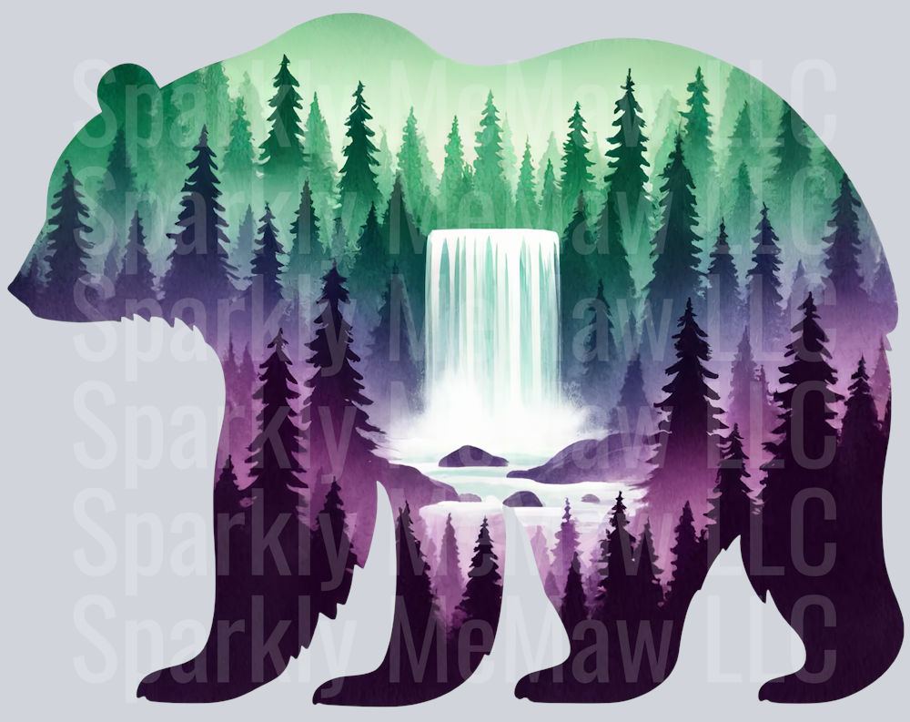 20 Landscape Bears Clip Art Decal