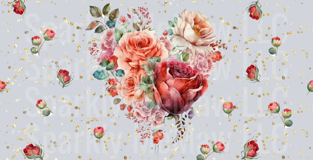 Roses 2 16 oz UV DTF Wrap