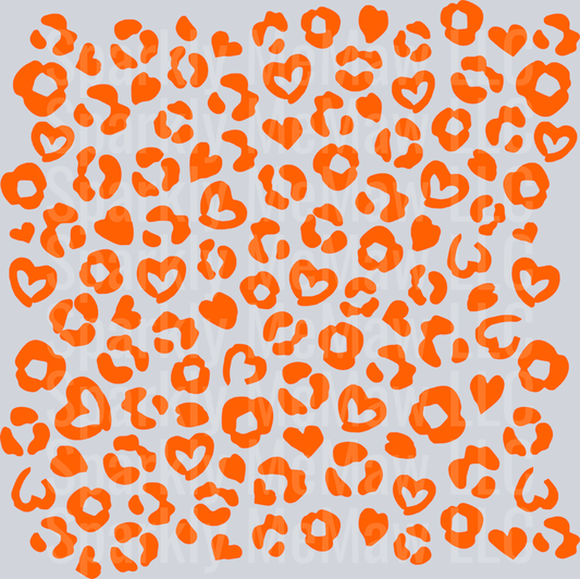 orange Leopard 10x10
