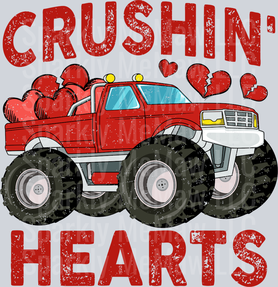 Crushin Hearts uv dtf decal