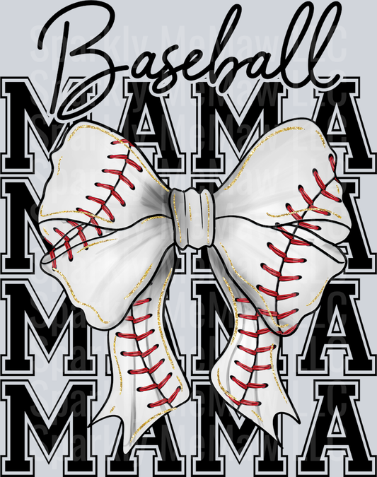 Coquette-Baseball-Mama UV DTF Decal