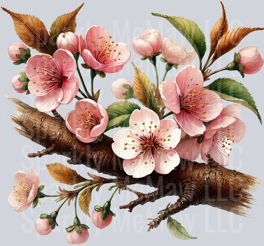 22 Cherry Blossoms Clip Art UV DTF Decal