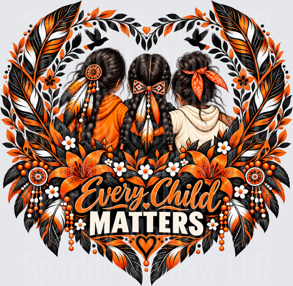 Every Child Matters Indigenous Girls UV DTF Decal