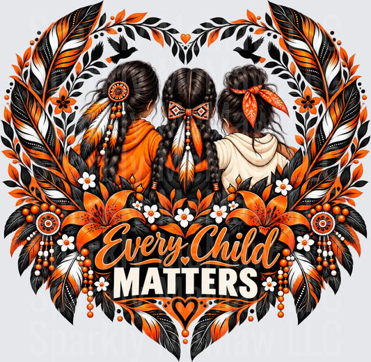 Every Child Matters Indigenous Girls UV DTF Decal