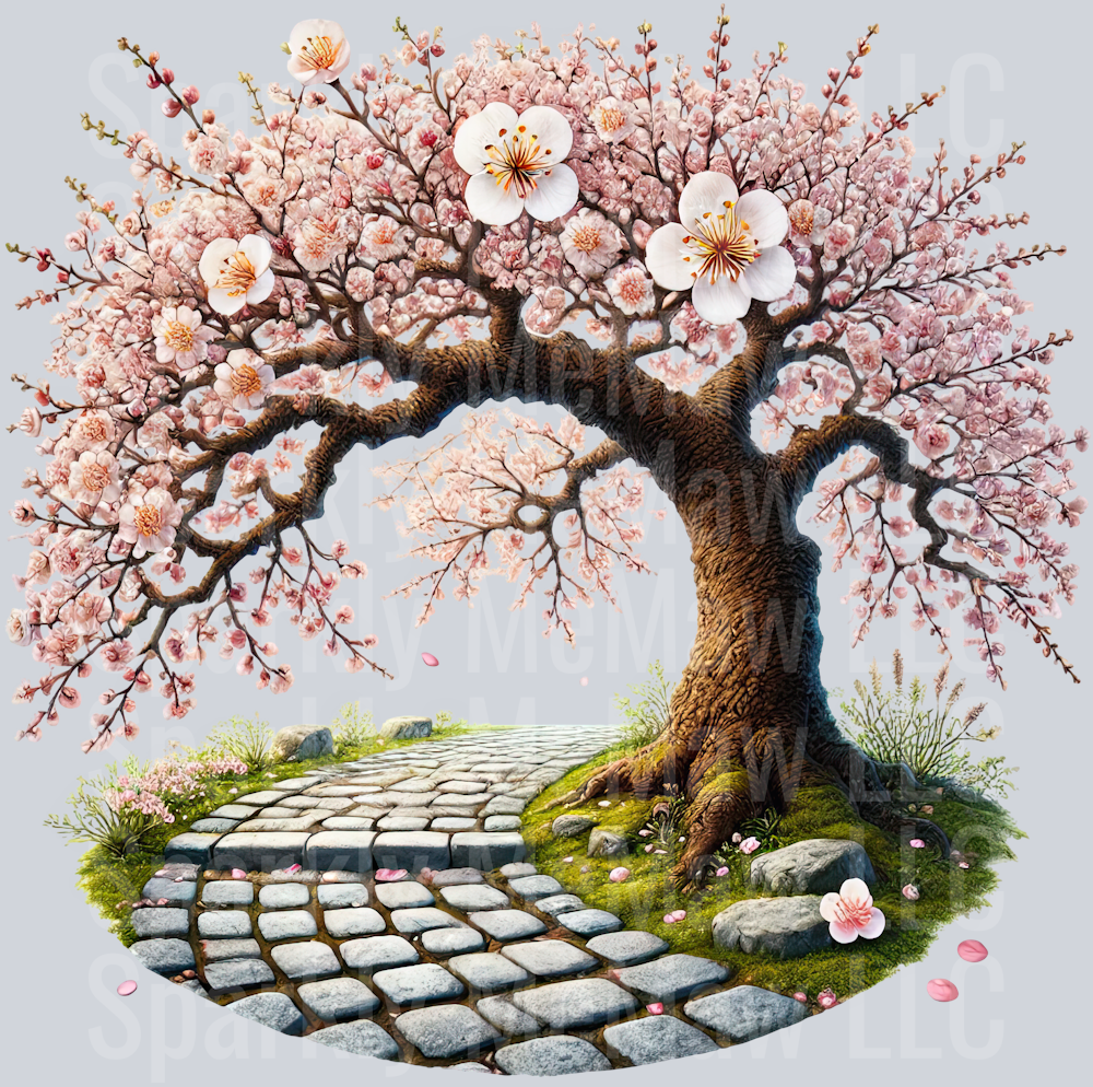 17 Cherry Blossoms set 2 UV DTF Clip Art Decal