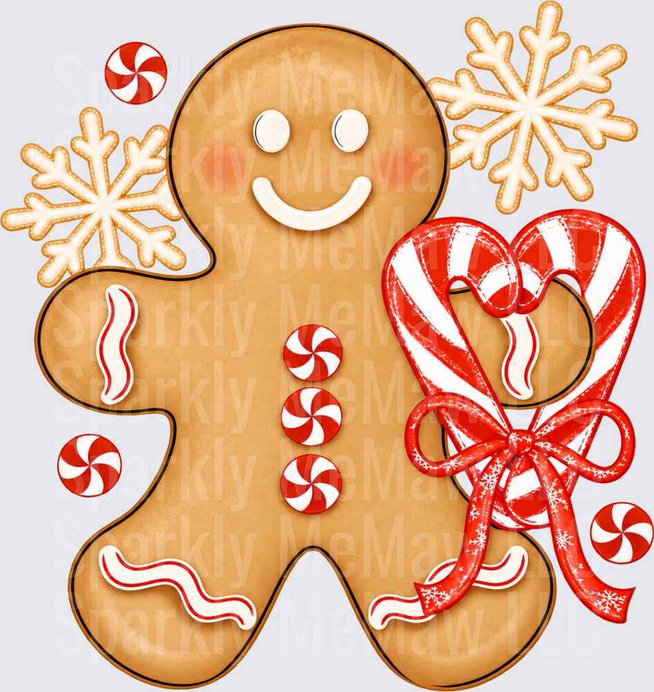 Gingerbread Man Christmas This is a UV DTF Decal