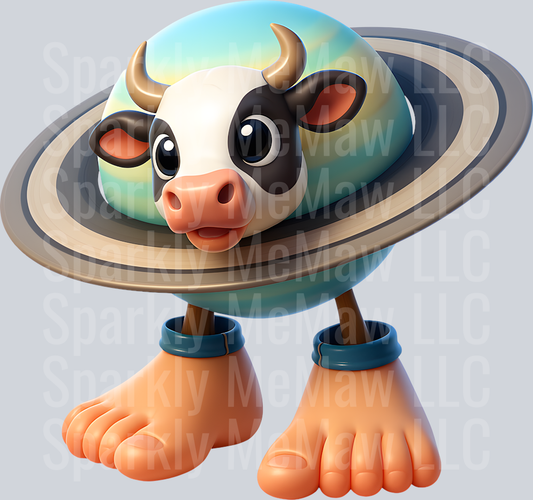 La Vacca Saturno Saturnita Brain Rot UV DTF Decal