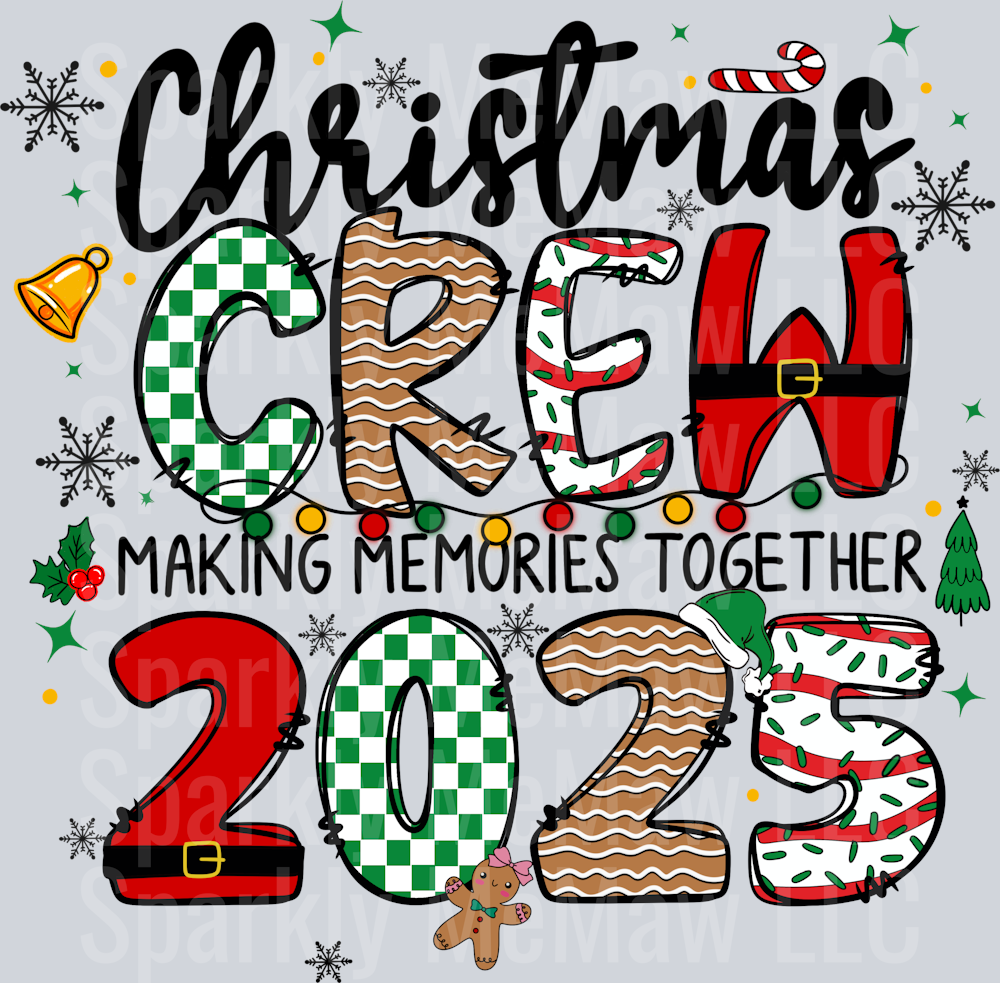 Christmas Crew 2025 UV DTF Decal