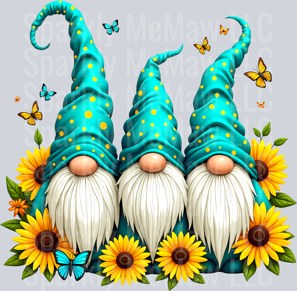 Sunflower Gnomes UV DTF Decal