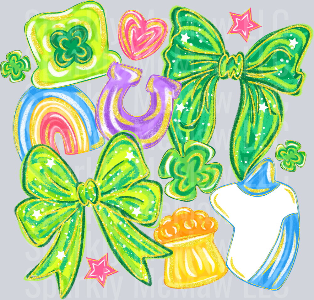 St Patricks Day Coquette UV DTF Decal