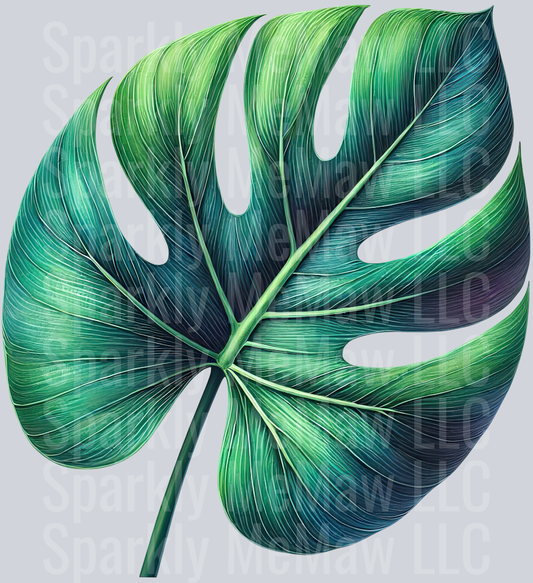 5 Tropical Leaves Clipart Decal