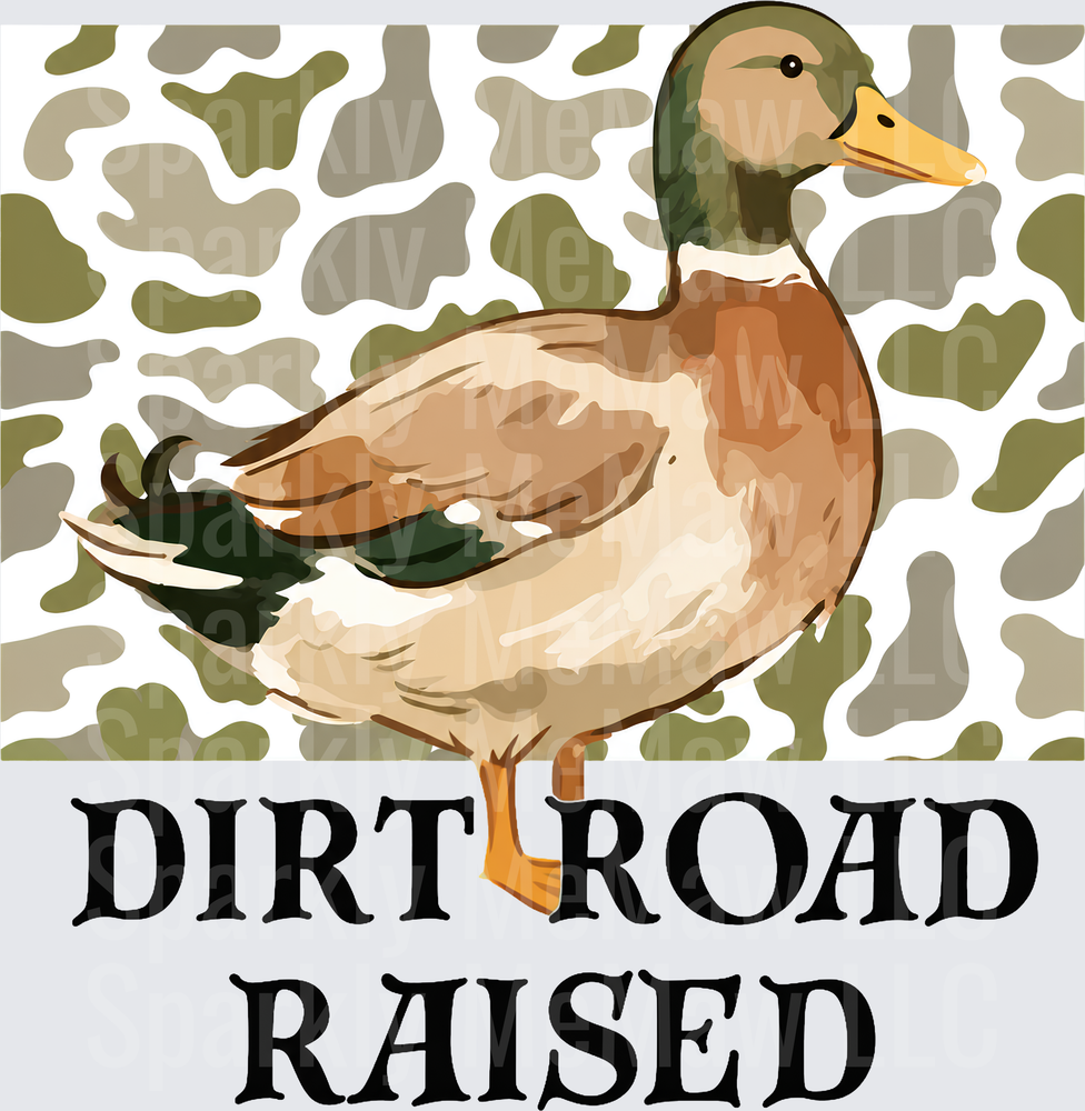 Dirt Road Raised Mallard Duck UV DTF Decal