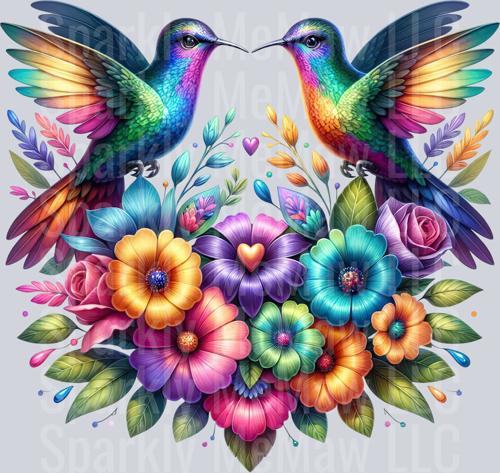 66 Hummingbird Clip Art UV DTF Decal