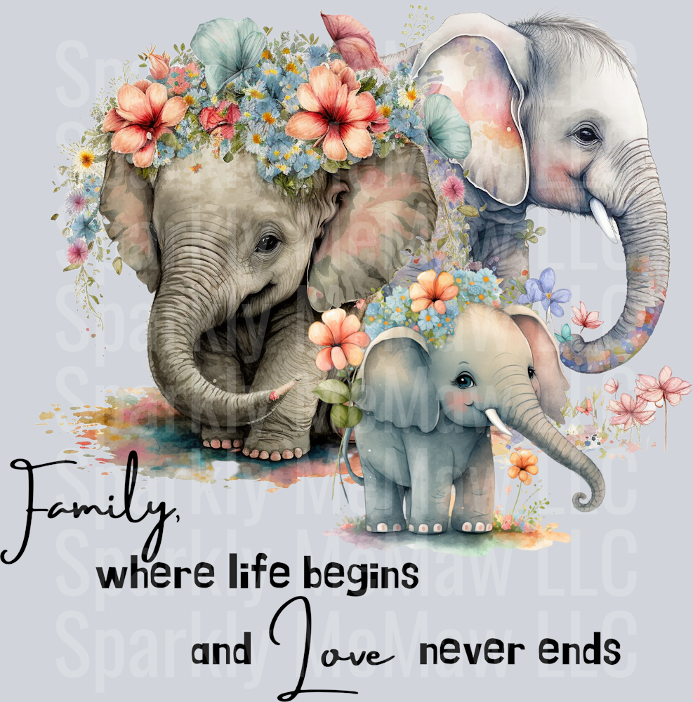 Where Life begins UV DTF Decal  (printed in width)