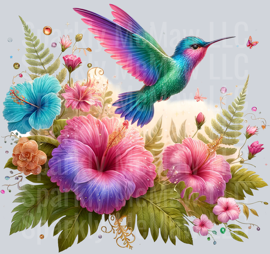 3 Hummingbird Clip Art UV DTF Decal