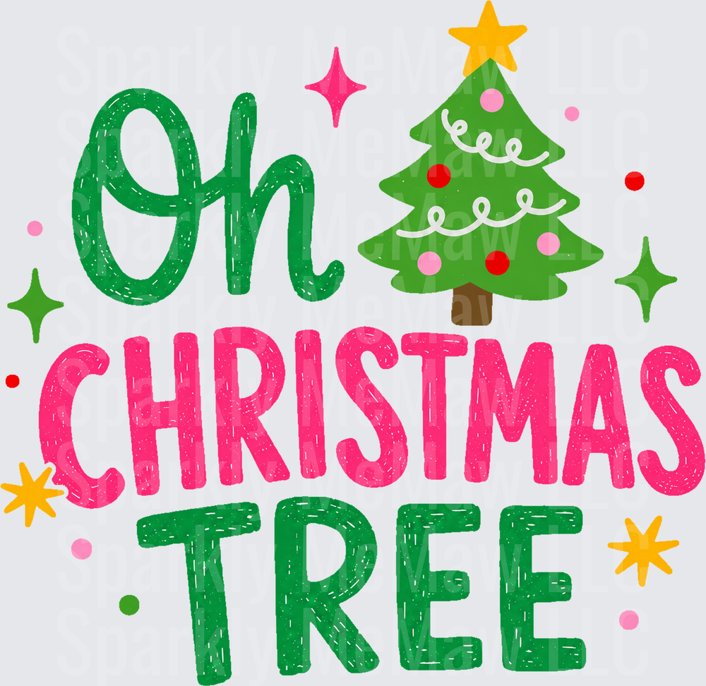 Oh Christmas Tree UV DTF Decal